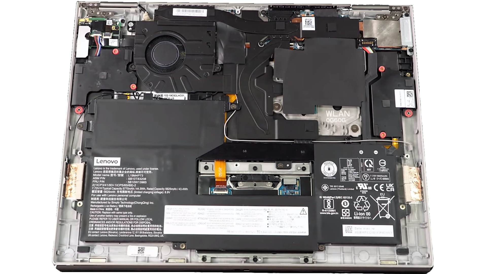 Lenovo ThinkPad X1 Titanium Yoga Inside