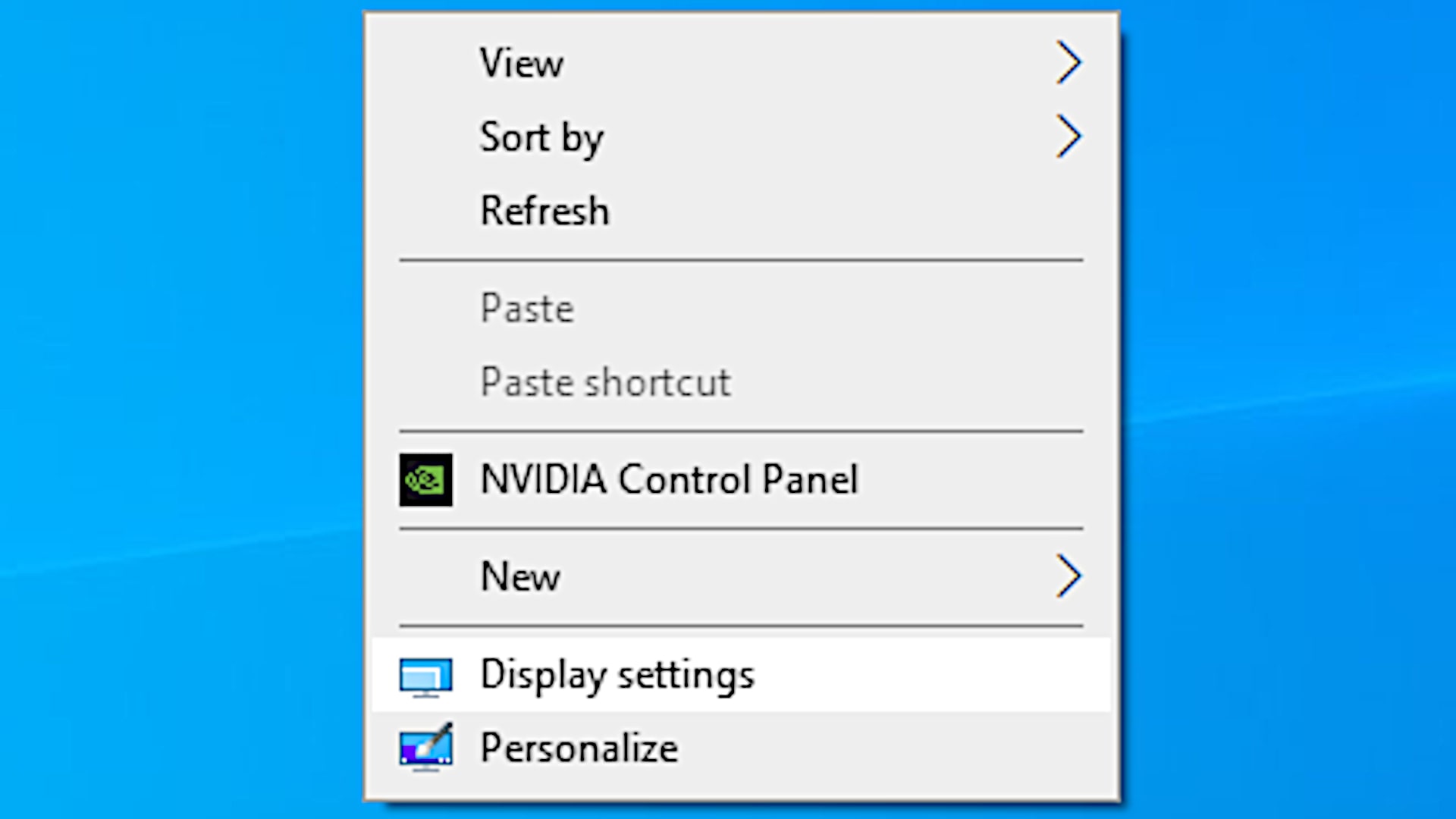 Display settings