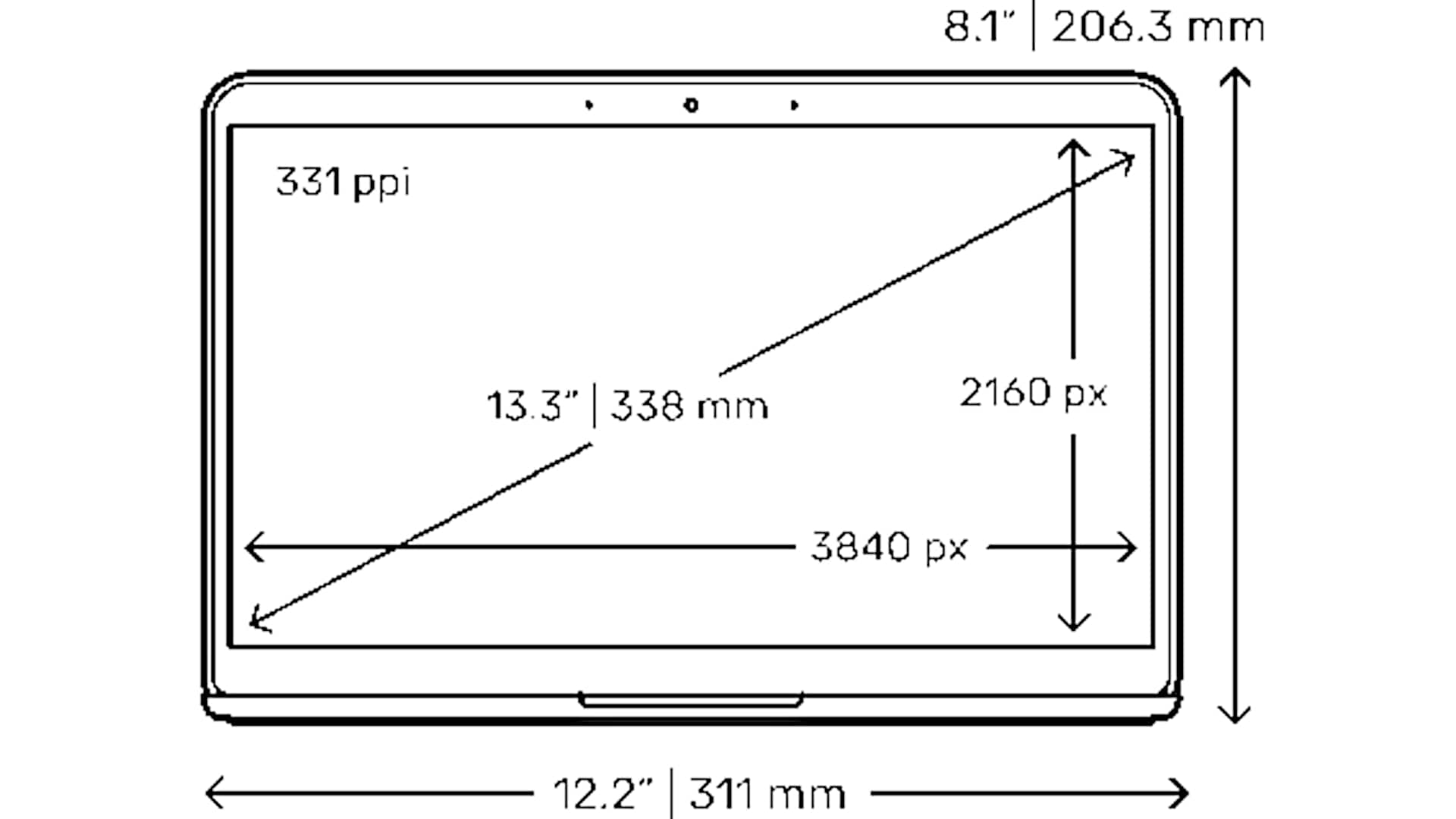 Pixelbook Go Dimensions