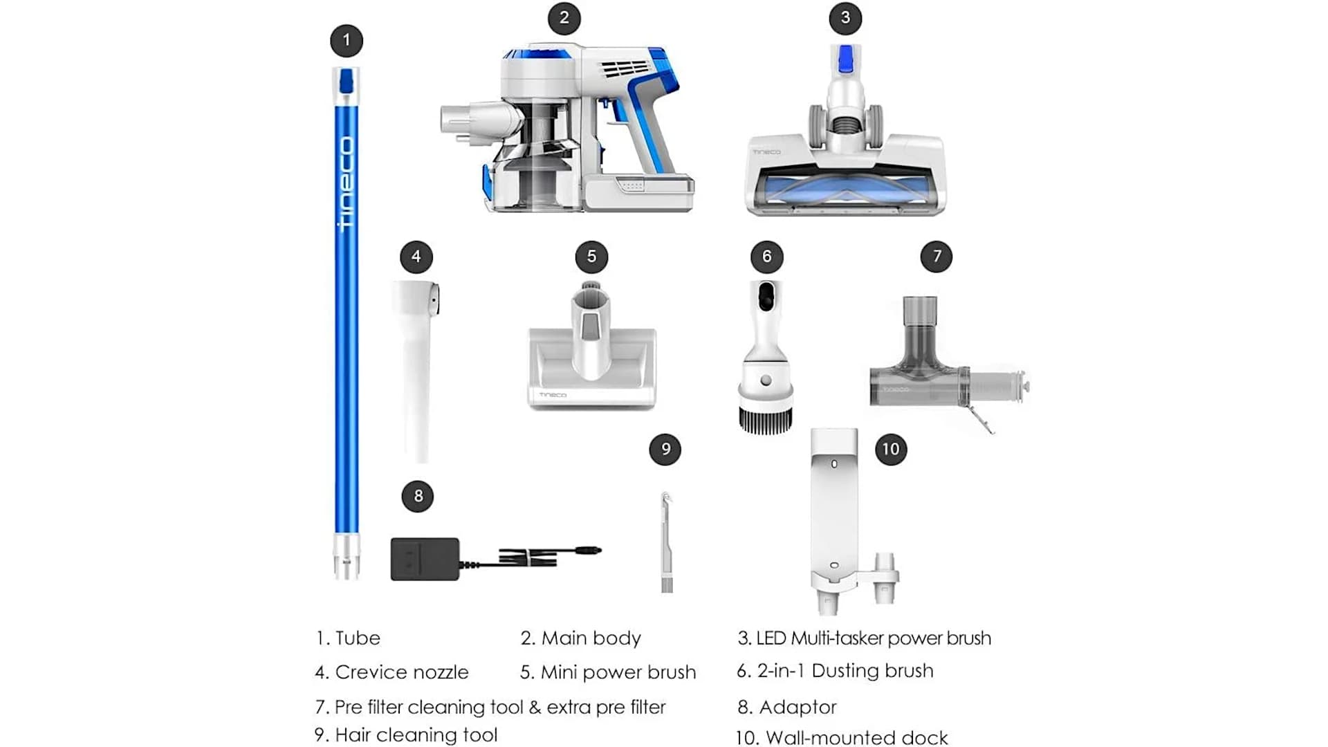 TINECO A10 Hero Parts in the