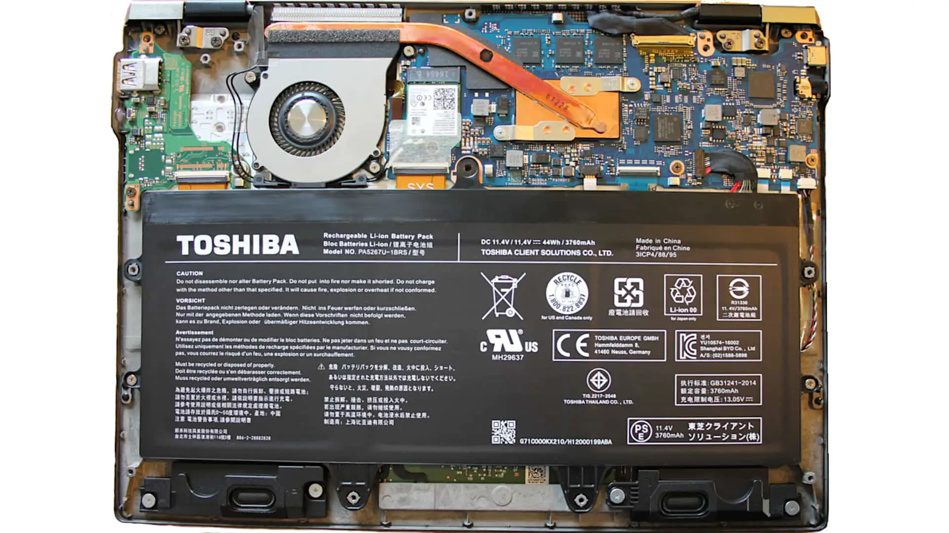 Toshiba Portege X20W D Internals