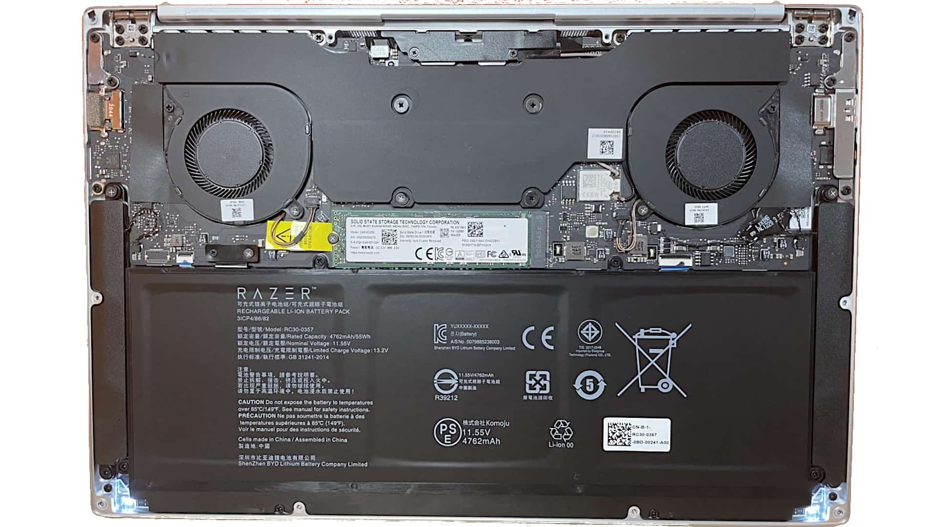 Razer Book 13 Insides