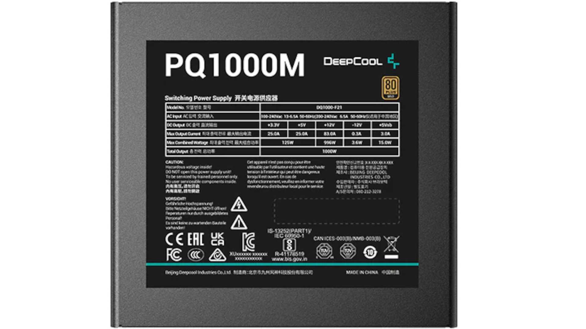 DeepCool PQ1000M Power Supply 2